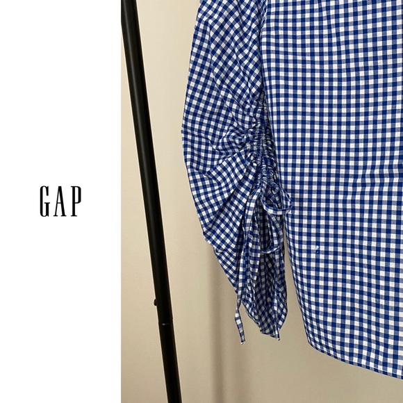 Gingham Blouse Tie Sleeves - Picture 5 of 8